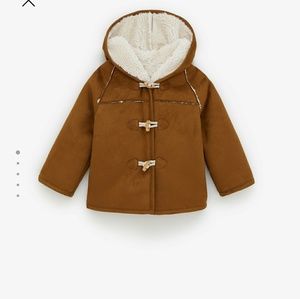 ZARA Baby Girl double- faced coat with toggles